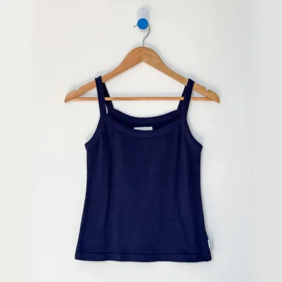 Le Bon Shoppe Pointelle Eve Cami Navy - Picture 1 of 6